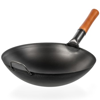 Producto - WOK CHINO ACERO AL CARBON 36X10 CMS MANGO MADERA