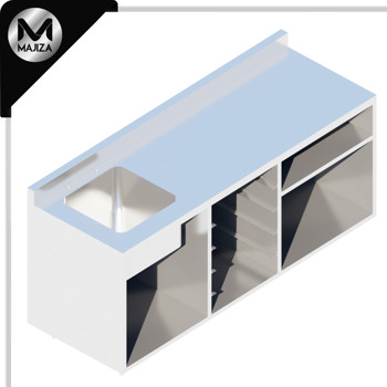 Producto - ESTACIÓN DE SERVICIO MARCA MAJIZA MODELO MAJEDS-170-304, DE 1.70 X 0.70 X 0.90 MTS 