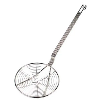 Producto - ESPUMADERA REDONDA ESPIRAL DIA 7IN ACERO NIQUELADO