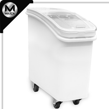 Producto - Almacenador de polipropileno para granos tipo carro, capacidad de 79 L.