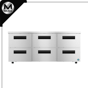 Producto - UR72B-LPD6, refrigerador de perfil bajo, tres secciones debajo del mostrador