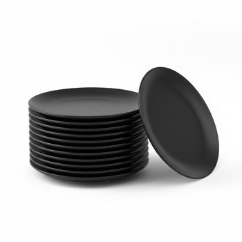 Producto - PLATO PLANO 24 CON ALA NEGRO BRILLANTE JASP SANTA ANITA