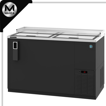 Producto - Refrigerador CC50 de dos secciones con barra trasera de vinilo negro y puertas corredizas
