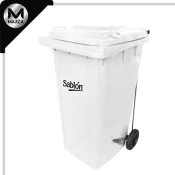 Producto - 8172BL CESTO 240L BLANCO C/PEDAL