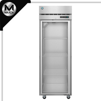 Producto - R1A-FG, refrigerador vertical de una sola sección, puerta de vidrio con cerradura
