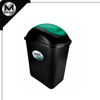 Producto - 8876VD CESTO JUMBO NEGRO S/ASAS TAPA BAL VERDE