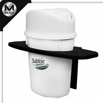 Producto - 8232BL Bote de basura con balancín mini color blanco con base de 3 litros.
