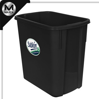 Producto - 8310NE Bote de basura rectangular de 4 litros color negro.