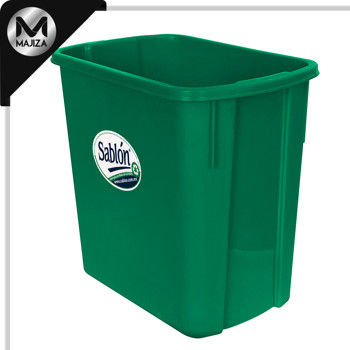 Producto - 8315VD Bote de basura rectangular de 4 litros color verde.