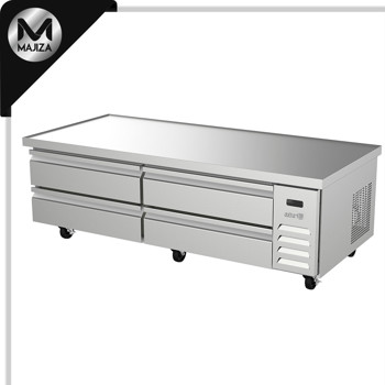Producto - ACBR-72 HC BASE DE CHEF REFRIGERADA CON 4 CAJONES (2 GN-1/1 C/UNO NO INCLUIDOS) - CUBIERTA CON BORDE ANTIDERRAME