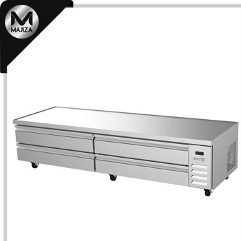 Producto - ACBR-96 HC BASE DE CHEF REFRIGERADA CON 4 CAJONES (3 GN-1/1 C/UNO NO INCLUIDOS) - CUBIERTA CON BORDE ANTIDERRAME