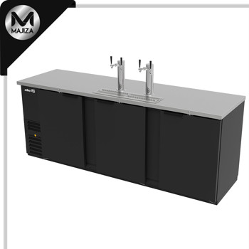 Producto - ADDC-94 HC DISPENSADOR REFRIGERADO EN VINYL NEGRO - 3 PUERTAS SOLIDAS - 2 TORRES - 4 DISP. - CERRADURAS EN PUERTAS + LUZ INT.