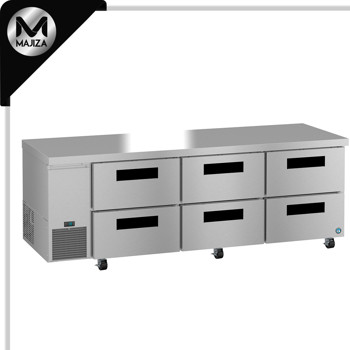 Producto - ULR93B-D6, refrigerador de montaje lateral, tres secciones debajo del mostrador