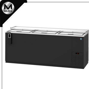 Producto - Refrigerador CC80 de tres secciones con barra trasera de vinilo negro y puertas corredizas
