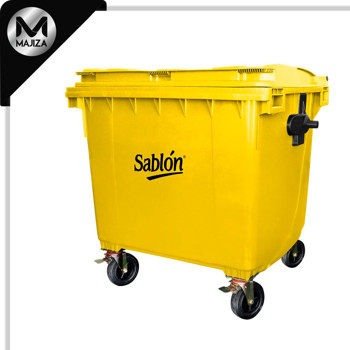Producto - 8633AM CONTENEDOR 1100L AMARILLO S/ PEDAL