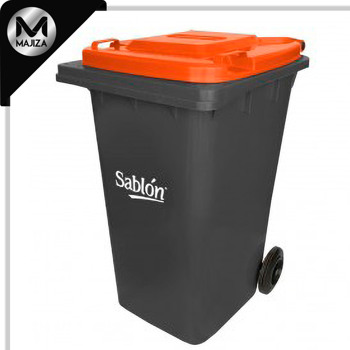 Producto - 9560NA CESTO 240L NARANJA S/PEDAL