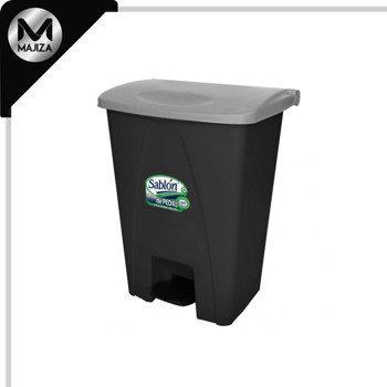 Producto - 8744GR CESTO DE PEDAL 80L NEGRO TAPA GRIS