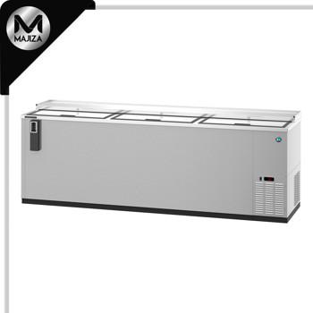 Producto - CC95-S, refrigerador de tres secciones, enfriador de botellas con barra posterior de acero 