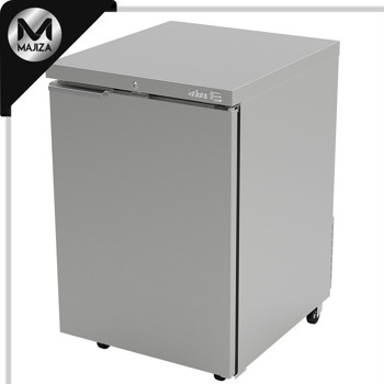 Producto - ABBC-23-S HC REFRIGERADOR DE CONTRA BARRA EN A.I. - 1 PUERTA SOLIDA - CERRADURA EN PUERTA + LUZ INT.