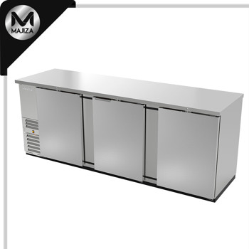 Producto - ABBC-94-S HC REFRIGERADOR DE CONTRA BARRA EN A.I. - 3 PUERTAS SOLIDAS - CERRADURAS EN PUERTAS + LUZ INT.