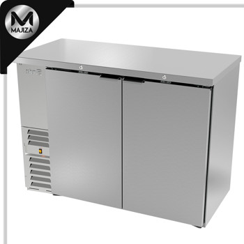 Producto - ABBC-24-48-S HC REFRIGERADOR DE CONTRA BARRA EN A.I. - 2 PUERTAS SOLIDAS - CERRADURAS EN PUERTAS - LUZ INT. - SLIM LINE