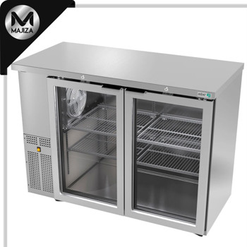 Producto - ABBC-24-48-SG HC REFRIGERADOR DE CONTRA BARRA EN A.I. - 2 PUERTAS DE CRISTAL - CERRADURAS EN PUERTAS - LUZ INT. - SLIM LINE