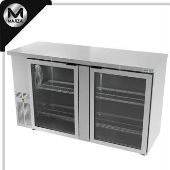 Producto - ABBC-24-60-SG HC REFRIGERADOR DE CONTRA BARRA EN A.I. - 2 PUERTAS DE CRISTAL - CERRADURAS EN PUERTAS - LUZ INT. - SLIM LINE