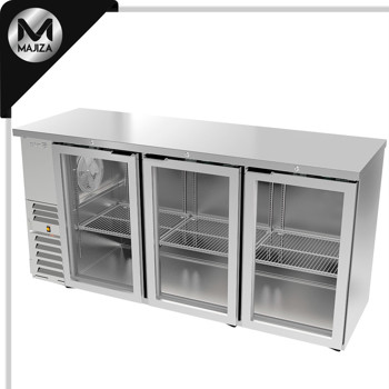 Producto - ABBC-24-72-SG HC REFRIGERADOR DE CONTRA BARRA EN A.I. - 3 PUERTAS DE CRISTAL - CERRADURAS EN PUERTAS - LUZ INT. - SLIM LINE