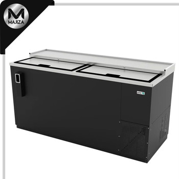 Producto - ADBC-65 HC BOTELLERO REFRIGERADO EN VINYL NEGRO - 2 PUERTAS SOLIDAS CORREDIZAS