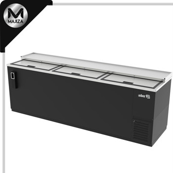 Producto - ADBC-94 HC BOTELLERO REFRIGERADO EN VINYL NEGRO - 3 PUERTAS SOLIDAS CORREDIZAS