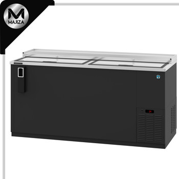 Producto - Refrigerador CC65 de dos secciones con barra trasera de vinilo negro y puertas corredizas