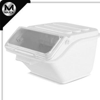 Producto - Almacenador de polipropileno p/granos tipo estante capacidad de 23 litros.