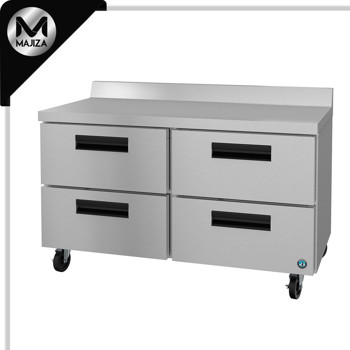 Producto - WR48B-D4, refrigerador, encimera de dos secciones, cajones de acero inoxidable