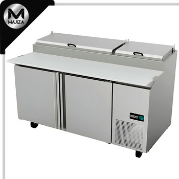 Producto - MESA REFRIG. DE PREP. - PIZZAS. TABLA DE CORTE DE 19". 2 CAJONES + 1 PUERTA.