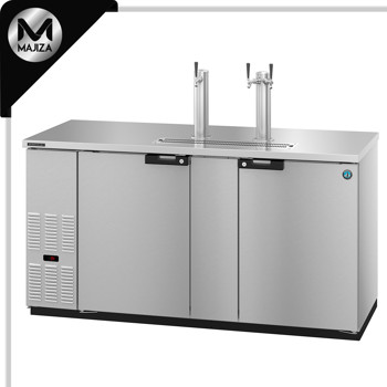 Producto - DD69-S, refrigerador, dos secciones, barra trasera de acero inoxidable, extracción directa
