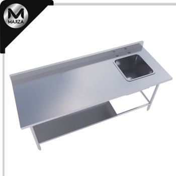 Producto - MESA DE TRABAJO  CON TARJA MARCA MAJIZA MODELO MAJMET-170-070-304, DE 1.70 x 0.70 x 0.90 MTS