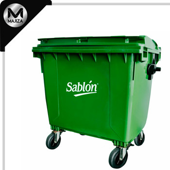 Producto - 8636VD CONTENEDOR 1100L VERDE S/ PEDAL