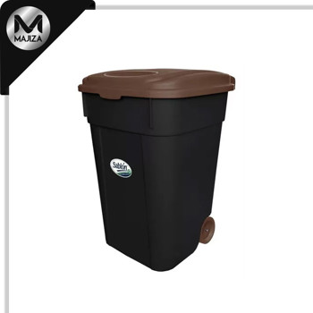Producto - 8890CA CESTO SABLON NEGRO 145L TAPA CAFE
