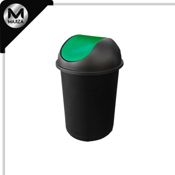 Producto - 8716VD CESTO REDONDO NEGRO 80L BALANCIN LISO