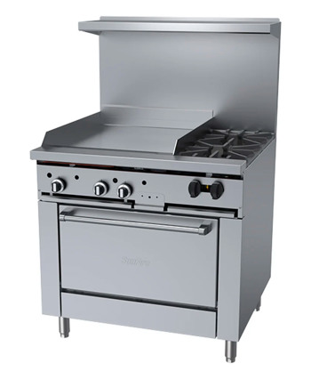 Producto - Plancha de 24" con 2 quemadores con horno estándar.