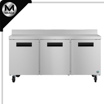 Producto - WR72B, refrigerador, encimera de tres secciones, puertas de acero inoxidable