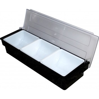 Producto - CAJA PARA CONDIMENTOS 3 COMPARTIMIENTOS PLASTICO