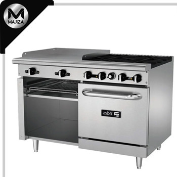 Producto - 4 FUEGOS ABIERTOS + PLANCHA 24" + GRATINADOR + HORNO 24". 