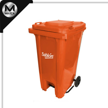 Producto - 8788NA CESTO 120L NARANJA C/PEDAL