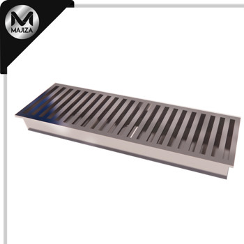 Producto - CHAROLA MARCO Y REJILLA P/EMPOTRAR A PISO 1.20x0.25x0.10 MTS