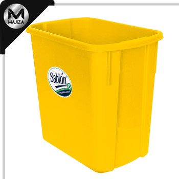 Producto - 8321AM Cesto rectangular amarillo con capacidad de 4 litros / 0.79 gl.