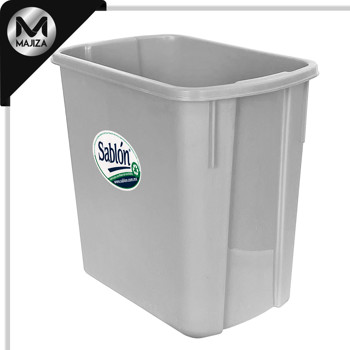 Producto - 8322GR Cesto rectangular gris con capacidad de 4 litros / 0.79 gl.
