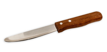 Producto - CUCHILLO MESA CORTE FINO 5IN MADERA PUNTA REDONDA