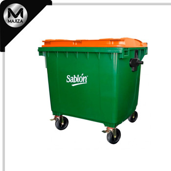 Producto - 7548NA CONTENEDOR 1100L VERDE TAPA NARA S/PEDAL