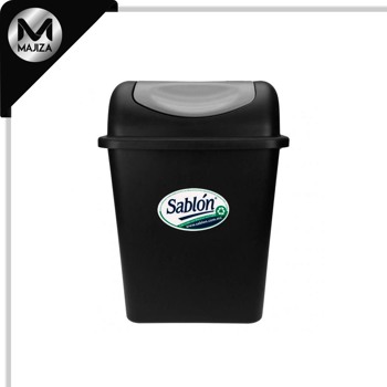 Producto - 8094GR CESTO MEDIANO BALANCIN NEGRO/GRIS 17 LT